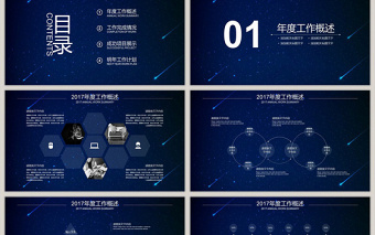 炫酷科技藍(lán)色背景工作總結(jié)新年匯報(bào)PPT