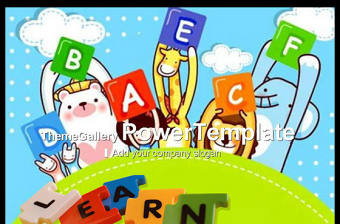 卡通英語PPT模板下載