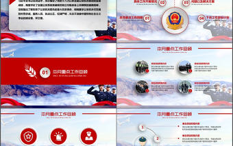 大氣公安局警察特警刑警民警交警PPT模板