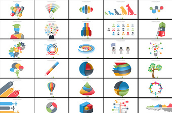 90个ppt绘制的图形图标PPT素材模板