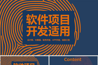 大數(shù)據(jù)軟件開發(fā)程序項目PPT模板