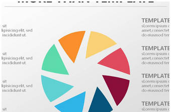 精美圓環形流程圖PPT圖表