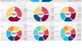 精美圓環形流程圖PPT圖表