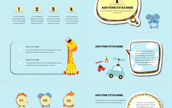 對話框清新兒童課件通用模板