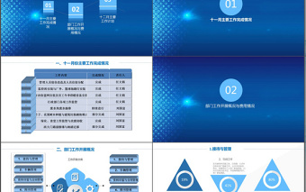 藍(lán)色科技風(fēng)行政部工作述職報告PPT