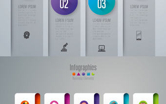 炫彩商務(wù)標(biāo)簽信息圖表設(shè)計素材