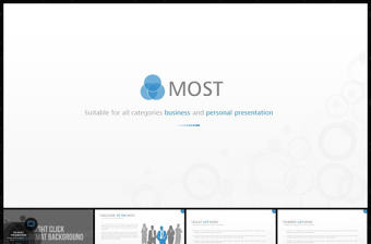 藍色創意信息圖表ppt模版