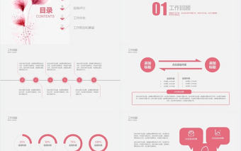 唯美手繪文藝小清新工作總結計劃PPT模板