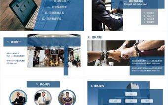 最新歐美風簡約商業創業計劃書融資PPT模板