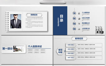 商務個人工作求職崗位競聘動態PPT