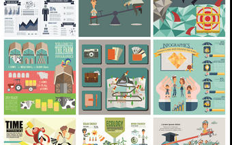 百款歐美業務流程信息商務圖表