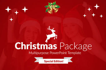 90頁精美圣誕節PPT模板10種配色主題ppt模板