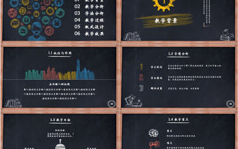 創(chuàng)意彩色黑板教學(xué)說課微課公開課教師評比課件模板