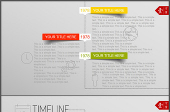 立体标签时间线PPT模板