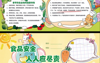 2021年食品安全手抄報內(nèi)容快速檢測小報模板