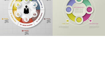 時尚商務信息圖表設計矢量素材