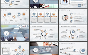 時(shí)間時(shí)鐘創(chuàng)意個(gè)人簡(jiǎn)歷ppt模板