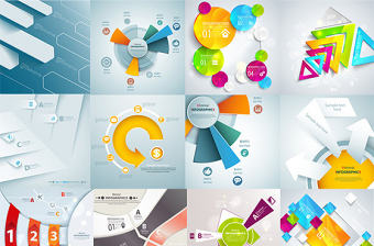 商務信息圖表元素矢量素材