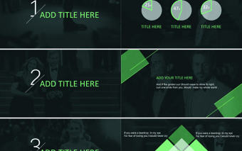 綠色幾何創意極簡歐美風工作匯報ppt模板