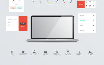 精品商務PPT科技素材信息圖標方塊階梯
