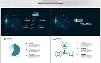 科技炫酷市場營銷工作計劃ppt模板