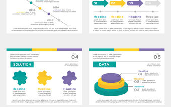 精品商務(wù)PPT信息圖標(biāo)箭頭黃綠色圓錐