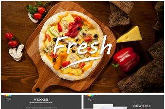 甜點店西餐廳廚師餐飲介紹ppt模板