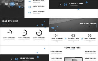 2017黑白歐美風PPT模板