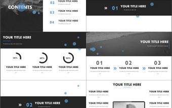 2017黑白歐美風PPT模板