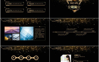 低調(diào)奢華金色公司簡介企業(yè)宣傳推廣PPT模板