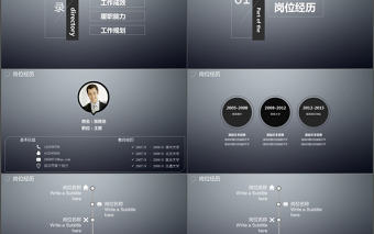 2017黑白大氣商務個人簡歷ppt模板