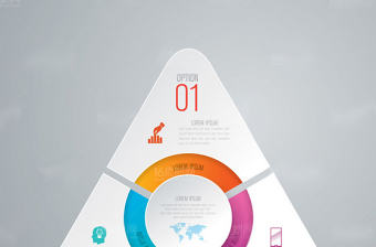 三角商務信息統計圖表設計矢量素材