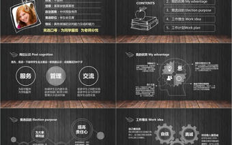 學生會主席競選PPT模板