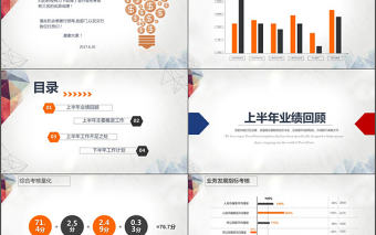 2017上半年度工作匯報PPT模板