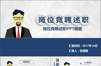 簡約大氣個人簡歷競選崗位競聘PPT模板