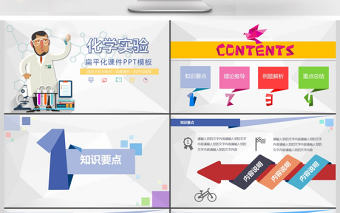 扁平化彩色中學(xué)化學(xué)實(shí)驗(yàn)教學(xué)課件