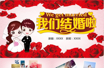 我們結(jié)婚啦婚慶相冊PPT模版