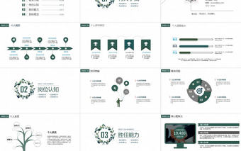 動態小清新個人簡歷求職自我介紹ppt模板