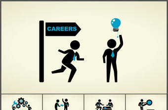 44張商務(wù)小人剪影PPT素材