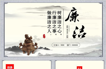 廉潔從業(yè)從政從嚴治黨教育PPT模版