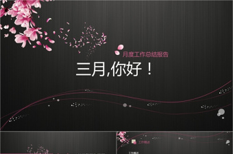 商務(wù)月度工作總結(jié)工作計(jì)劃PPT模板