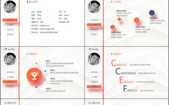 最新使用簡約個人簡歷PPT模板求職簡歷