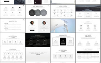 歐美風極簡商務精品ppt模板