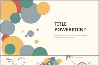 彩色氣泡圓 圈 線扁平化精美工作總結ppt模板