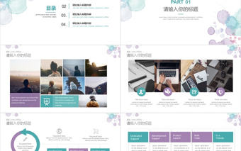 201X簡約清新通用商務匯報模板