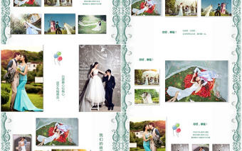 小清新婚禮相冊求婚婚慶結婚紀念ppt模板
