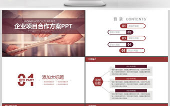 2017年企業(yè)項目合作方案PPT模板