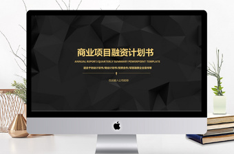 簡約大氣黑金商務(wù)策劃融資計劃書
