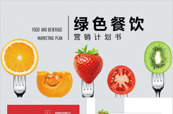 菜品介紹綠色餐飲營銷計劃書ppt