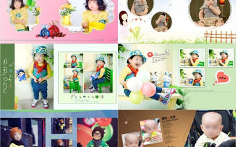 溫馨簡約卡通可愛兒童成長PPT模板